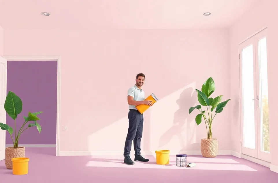 Intérieur rénové après travaux de peinture à Carquefou